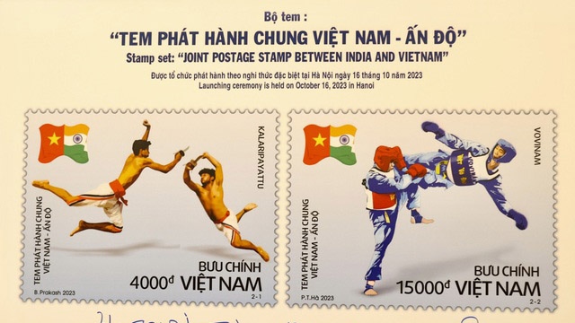 Joint postage stamp collection between India and Vietnam issued